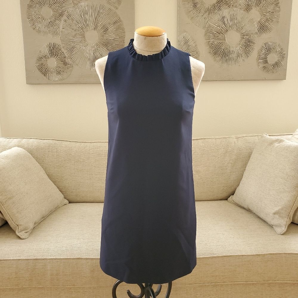 French Connection Navy Shift Dress Sz2 - Picture 2 of 10